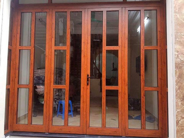 Cửa nhôm xingfa vân gỗ đẹp Cửa nhôm xingfa vân gỗ đẹp